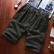 Однотонные мужские шорты размера плюс 4XL летние пляжные шорты мужские хлопковые повседневные мужские шорты Homme брендовая одежда Apr1