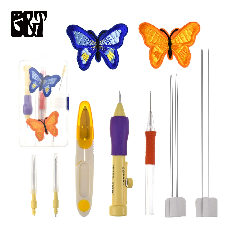 

GT Russian Embroidery Tools Imitation Cola Embroidery Needle Poked Felt Hand Sewing Tools Set Accessories 1Set DIY Tools