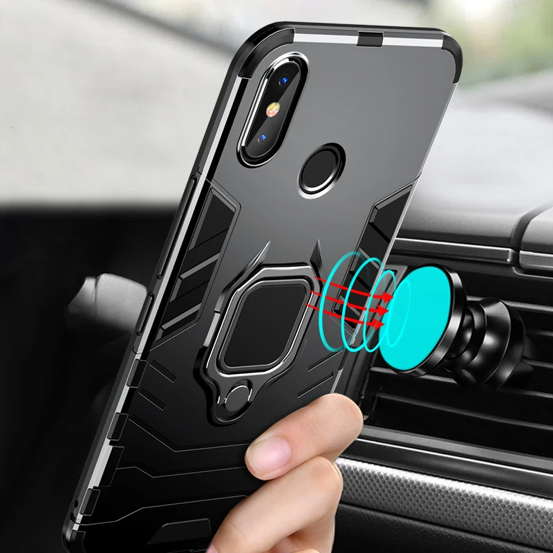 

Armor Ring Case For Redmi 7A Note 7 Note7 Case Bumper Magnetic Car Holder Phone Cover for Xiaomi Mi 9T Pro Mi Max 3 Case Cover