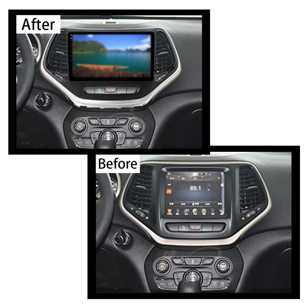 Clearance Android 8.1 Car Radio GPS for Jeep Cherokee Car Multimedia Player Head Unit Video Stereo Silver with Wifi Bluetooth 2