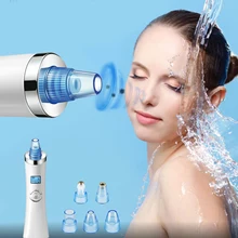 Электронный вакуумный Очищение лица очиститель пор нос средство для удаления прыщей и угрей лица Уход за кожей, очищение машина w/6 сенными головками