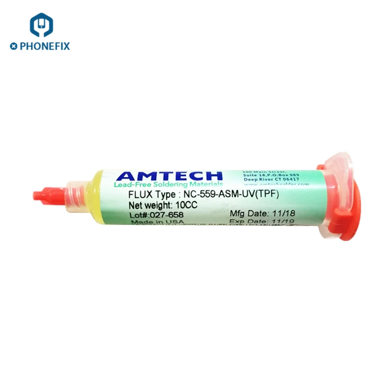 AMTECH NC-559-ASM BGA паяльник оловянный крем для мобильного телефона материнская плата, пайка инструмент для ремонта - Цвет: No Syringe Push