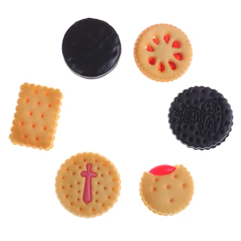 

Artificial Simulated Food Pretend Play Cute Cookie Biscuits IY Decorative Craft Scrapbooking Accessories Kitchen Toys Random