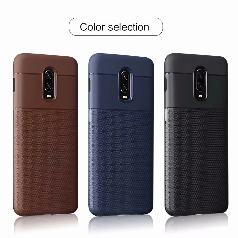 

case For Oneplus 6T One plus 6T Case Shockproof TPU Bumper Soft Silicone Skin texture back cover case for Oneplus 6 T case