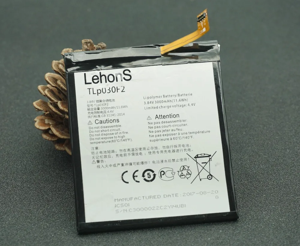 LehonS 3000 мАч Замена Батарея для Alcatel One Touch Idol 4S 6070 К 6070O 6070Y DTEK60 TLP030F1/TLP030F2 5