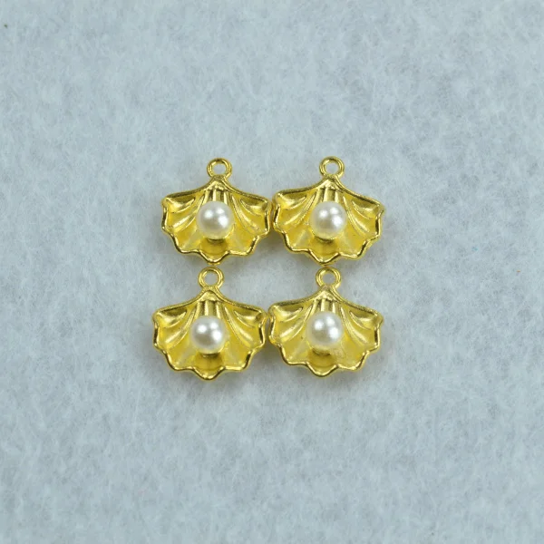 

20pcs Gold color shell Imitation pearls Charms Necklace Pendant Bracelet Jewelry Making Handmade Crafts diy Supplies 1563