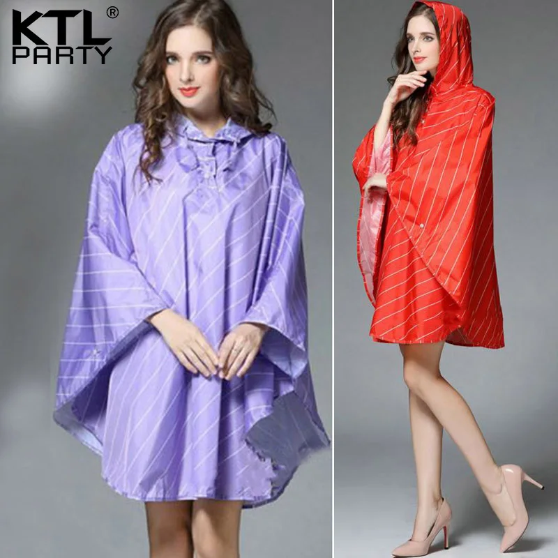 

KTLPARTY Womens windbreaker travel raincoat female waterproof rain jacket lady rainwear rain suit poncho Light breathable cover