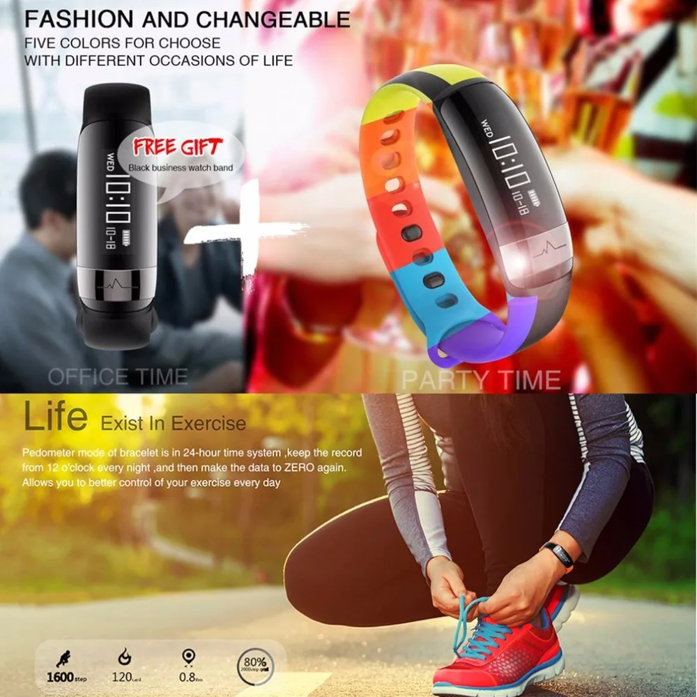 

Bluetooth Fitness Bracelet Smartwatch Support With Photography And Pedometer Heart Rate Monitor Pedometer For Android Iphone