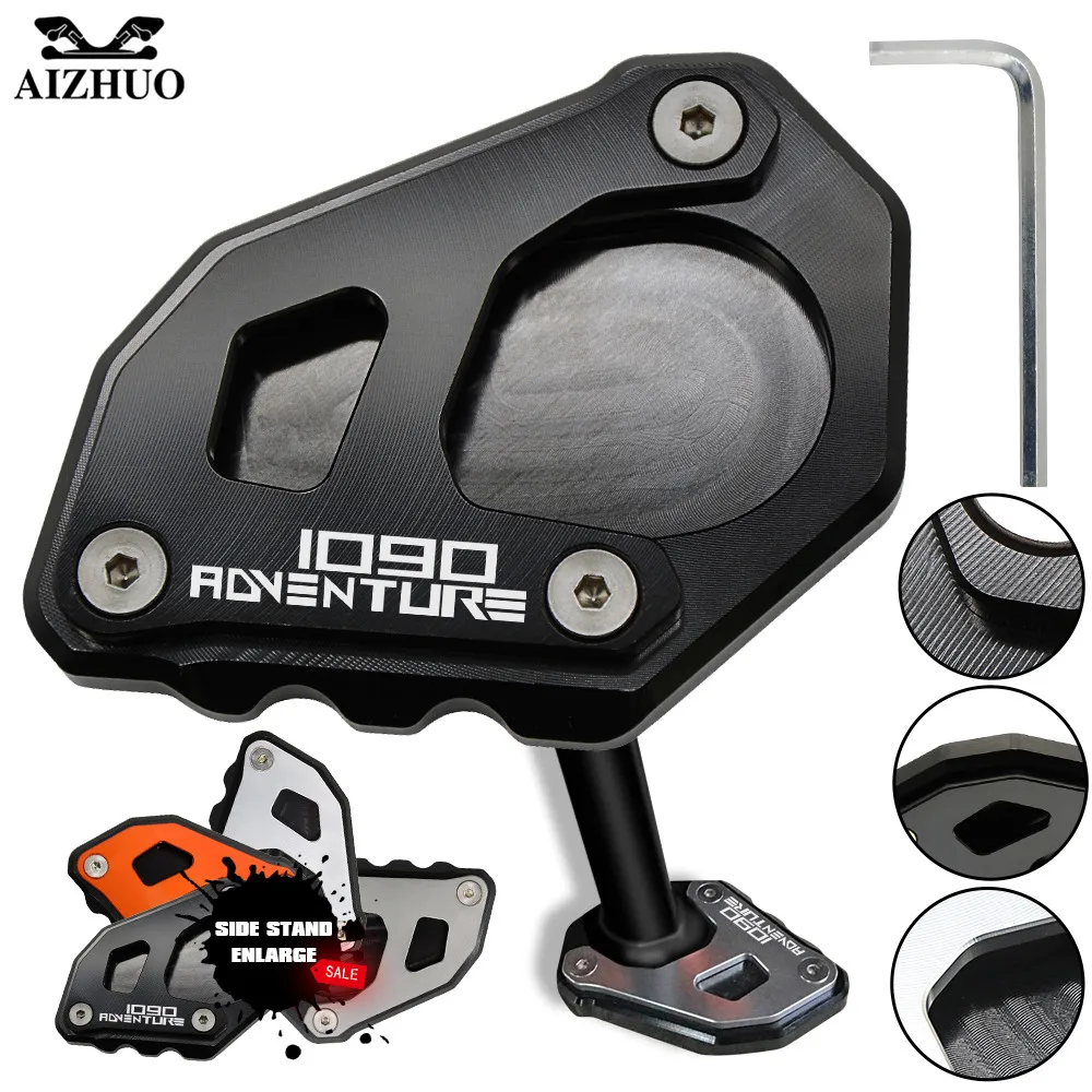For KTM 1090 Adv Motorcycles Accessories Parts For KTM 1090 Adventure CNC Foot Side Stand Enlarge Pad Kickstand Extension Plate