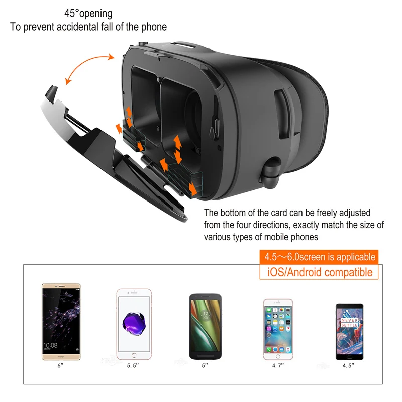 Наушники Обновление версии Очки виртуальной реальности 3D VR очки гарнитура шлемы игре коробки игры VR коробка