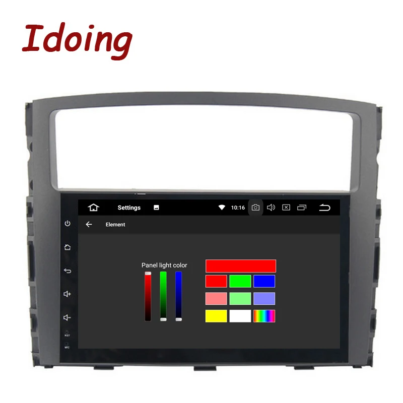 Discount Idoing 1Din 9inch 8 Core IPS Screen Android6.0/8.0 Car Multimedia Radio Video Player Fit MITSUBISHI PAJERO V97 V93 2006-2011 1