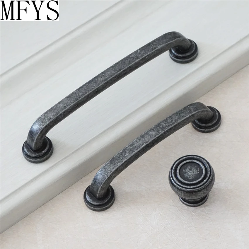 

3.75" 5" Antique Silver Black Drawer/Dresser Pulls Handles Knobs Vintage Shabby Chic Cabinet Handle Pull Knob Hardware 96 128