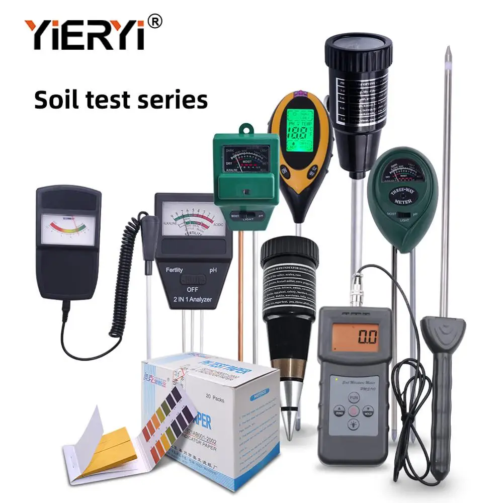 

yieryi new soil ph meter all size Sunlight/Moisture/Light/PH moisture light fertility tester wet and dry