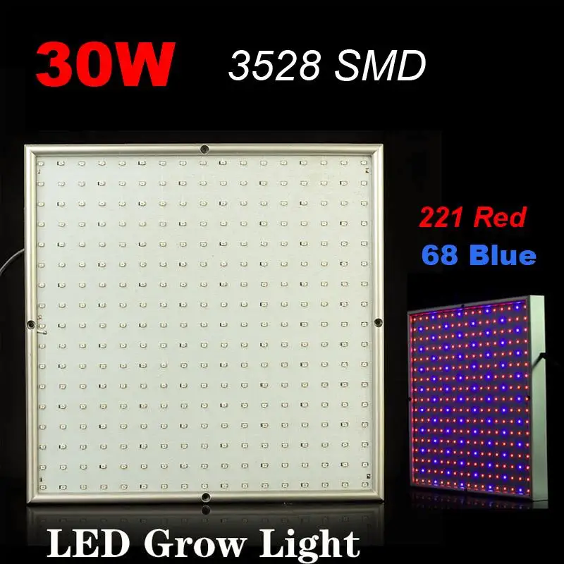 

30W Full Spectrum Led Grow Light  LED Hydroponic Plants Lamps Red+Blue 289Leds SMD3528 Tent Plant Grow Box aquarium led lighting