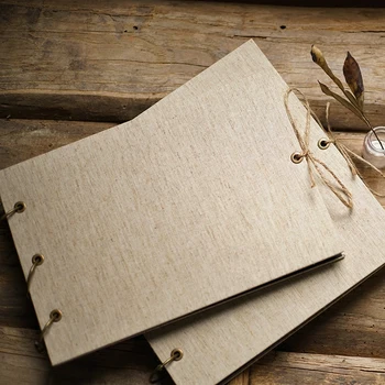 

25 sheet Blank linen hoop adjustable DIY graduation album handmade photo album baby shower