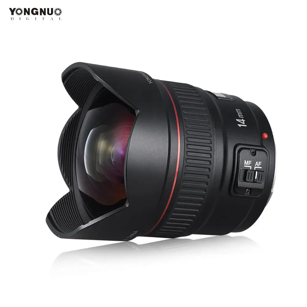 YONGNUO 114 градусов ультра-широкоугольный объектив YN14mm F2.8 Авто/ручной фокус YN14 f2.8 угол для Canon DSLR камеры