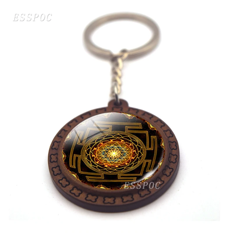 Sri Yantra брелок с мандалой буддийские священные геометрические украшения