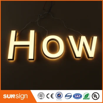 

aliexpress Factory Outlet Outdoor advertising acrylic illuminated signboard,double lit letter signs