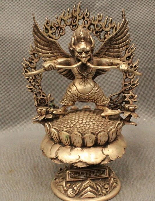 

R0717 Details about 11" China Chinese Silver Guan Yin Kwan-yin Bodhisattva Bottle Bead Statue Figure B0403