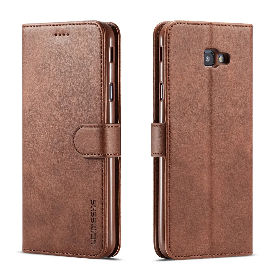 Кожаный чехол бумажник для samsung Galaxy J4 J6 Plus 2018 флип с держатель карт телефона сумка