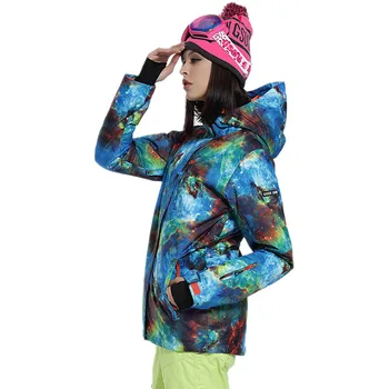 

Free Shipping Top Quality Winter Women Skiing Jackets Snowboarding Colorful Warm Waterproof Windproof Breathable Ski Jacket Coat