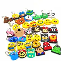 40Pcs/set Cute Cartoon Mickey Emoji The Avenger Silicone Keychain For Women/Man Key Cover Key Caps Key Ring Key Holder Kids Gift