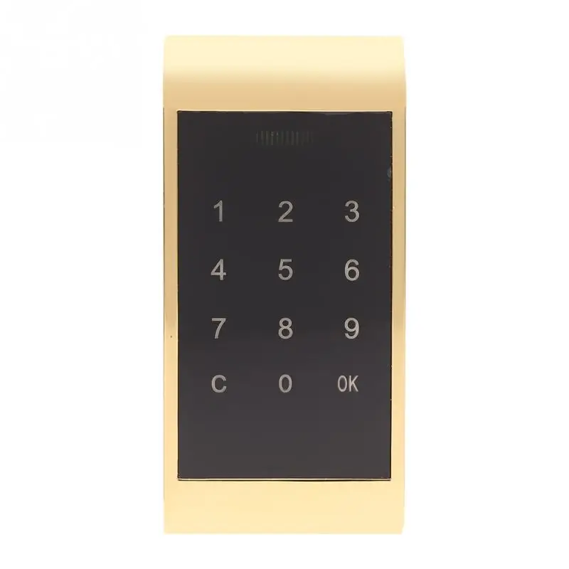 Электронный дверной замок комбинация ящиков цифровой замок сенсорная клавиатура пароль ключ доступа шкаф цифровой безопасности коробка - Цвет: Gold