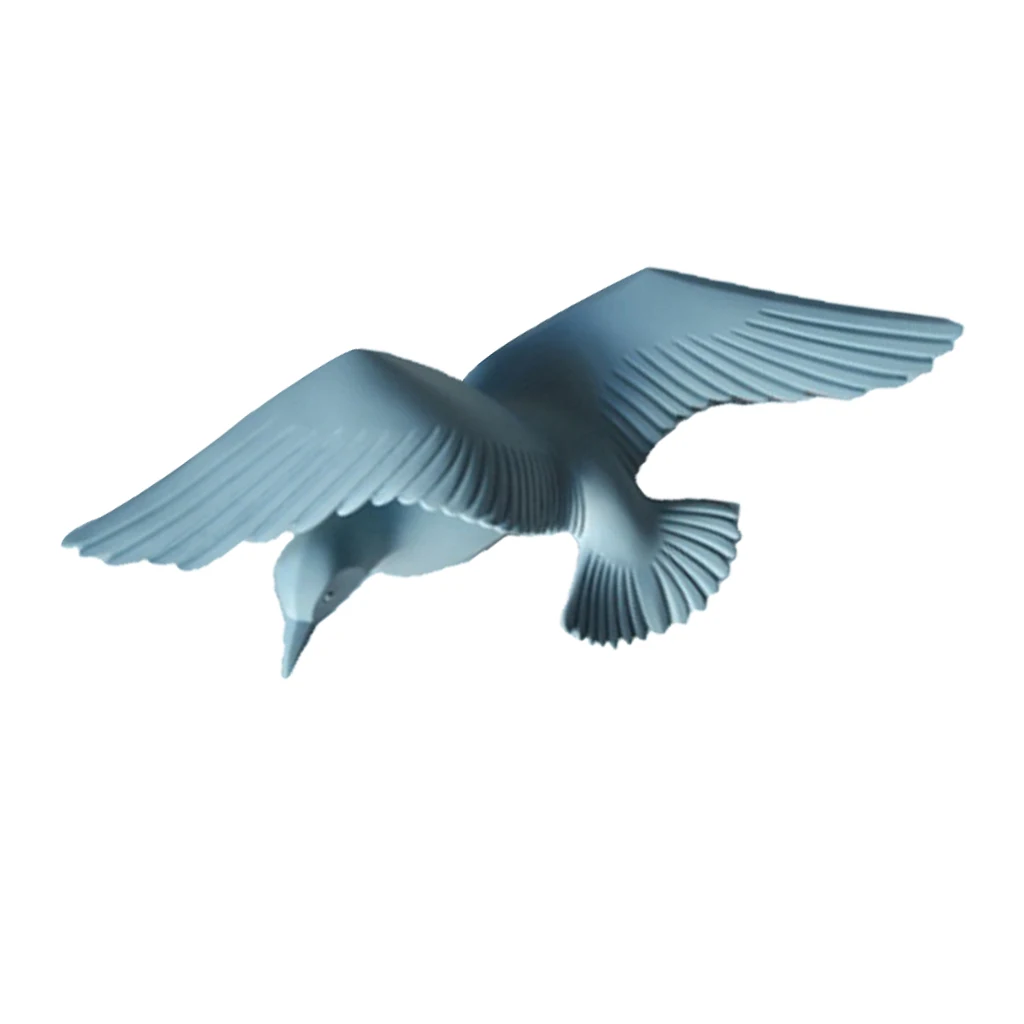 Home Decorative Resin 3D Handmade Flying Seagull Birds Crafts Wall Art Sculpture Hanging Decor