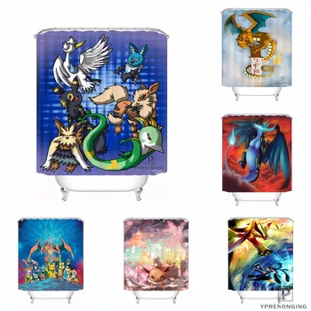 

Custom Home Decor Pokemon Cute Squirtle Charmande Shower Bath Curtain Mildewproof Waterproof Polyester Various Sizes#0421-21-16