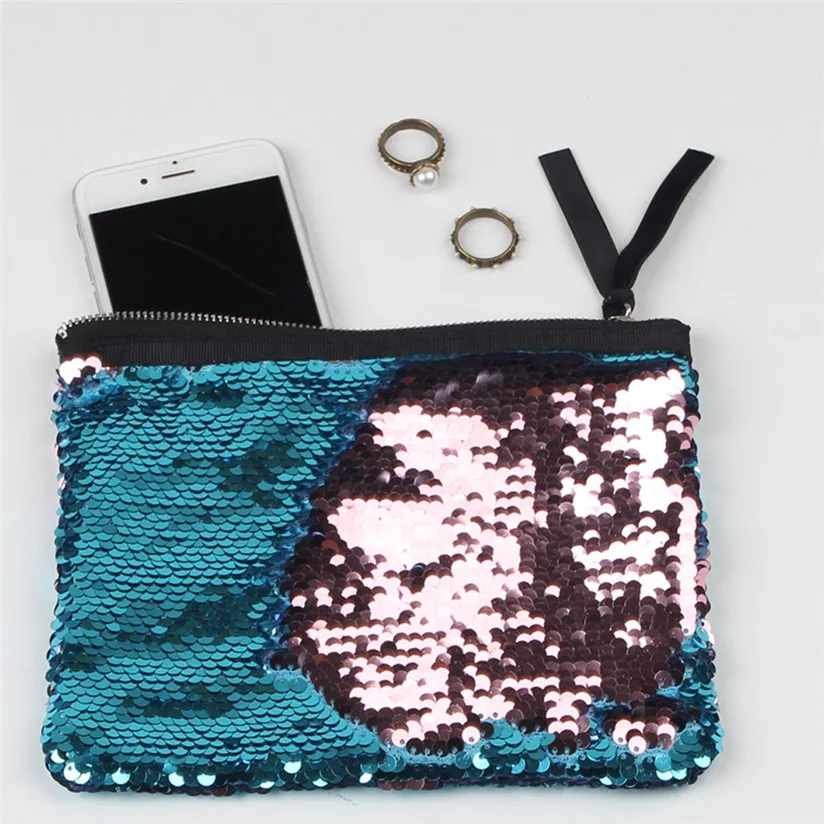 

Women Double Color Sequins Wallet Card Holder Wallet Purse Best Gift Wholesale Apr27