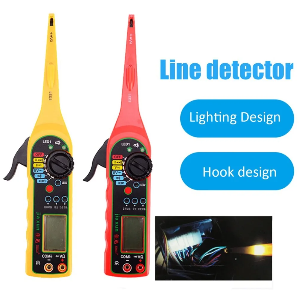 Мощный Электрический многофункциональный автоматический тестер цепи автомобильный электрический мультиметр лампа ремонт автомобиля Детектор автомобиля красный