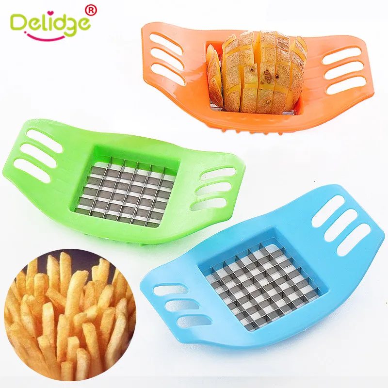 

Delidge 1 pc Potato Slicer Cutter Stainless Steel French Fry Chopper Chips Making Tool Fries Cutter Kitchen Vegetable Slicer