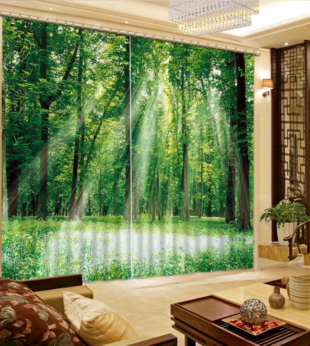 Modern Window Curtains Photo 3D Curtains For Living Room Bedroom