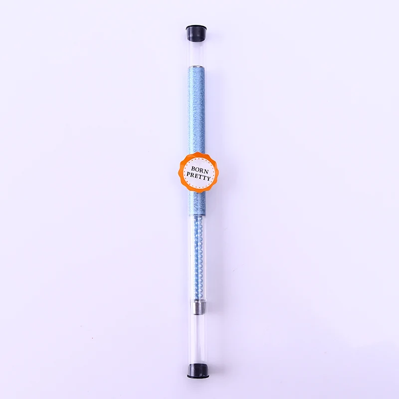BORN PRETTY 1 шт. акриловая ручка для рисования ногтей УФ-гель Кисть для рисования Синие стразы жемчужная ручка маникюрный набор инструментов для дизайна ногтей