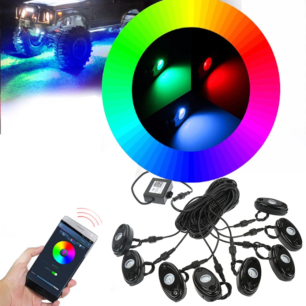 8х Блютуз под RGB вел рок свет светодиодный под автомобиль свет музыка мигающий многоцветный внедорожник для ДХО автомобиля джип грузовик автомобилей 8х Блютуз под RGB вел рок свет светодиодный под автомобиль свет музыка мигающий многоцветный внедорожник для ДХО автомобиля джип грузовик автомобилей