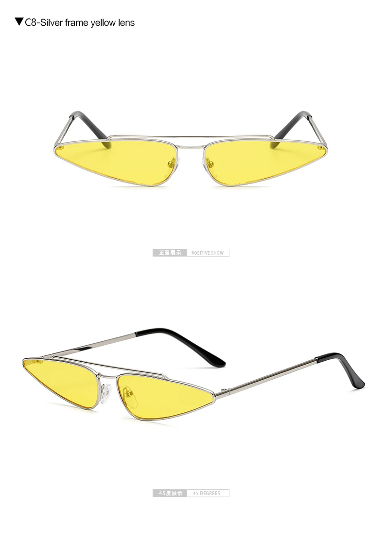 Кошачий глаз солнцезащитные очки Для женщин Винтаж солнцезащитных очков ретро пикантные Cateye Брендовая дизайнерская обувь Малый Размеры