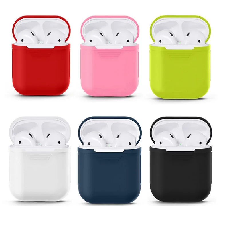 Мягкий силиконовый чехол для Airpods защитный прозрачный Ультратонкий