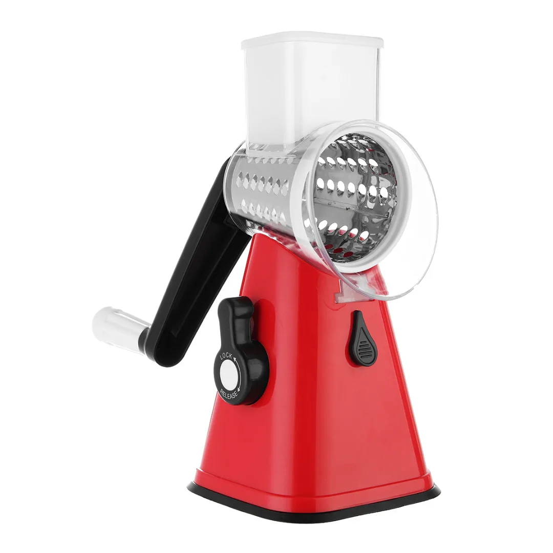 1set 3 in 1 Round Kitchen Fruit Potato Carrot Julienne Grater Cheese Vegetable Slicer Green Red