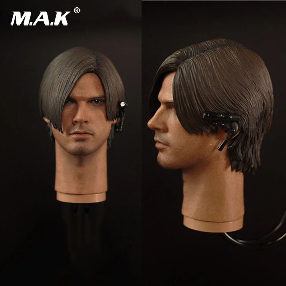 

Resident Evil Leon Head Model 1/6 Scale Sculpt Carving Copycat Toy Action Figure Collection For Man Body