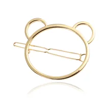 Заколки для волос для Для женщин минимализм просто полый голова милого медвежонка аксессуары шпилька для волос Головные уборы G0508