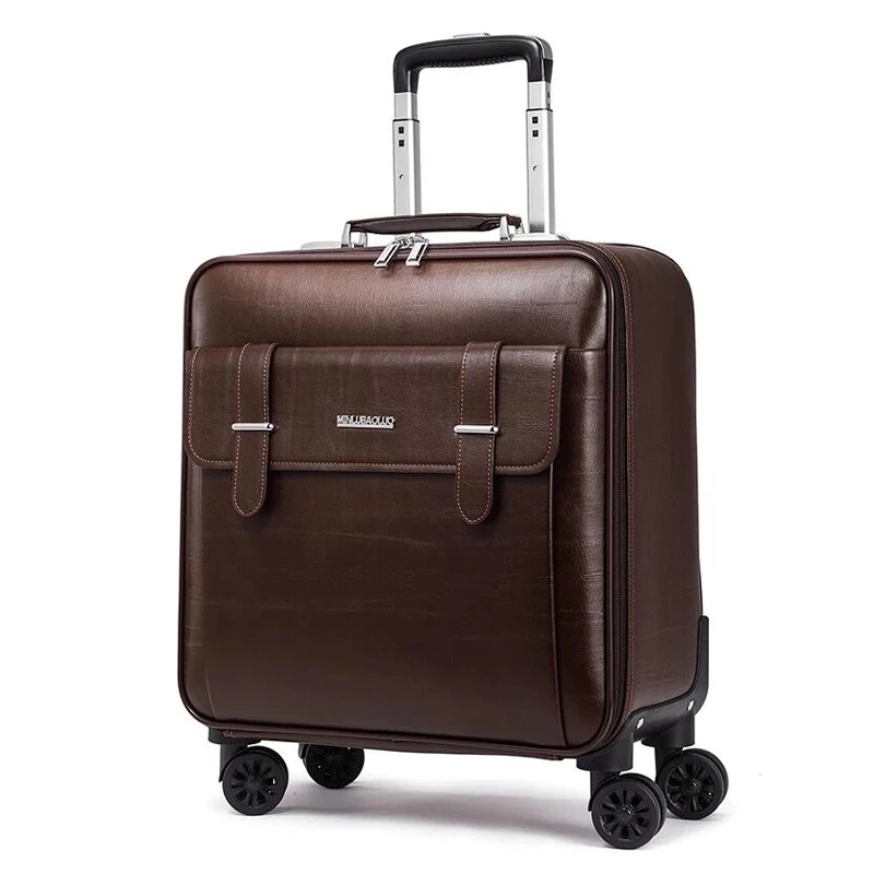 New 16/20/24 inch men business genuine leather hand luggage Women