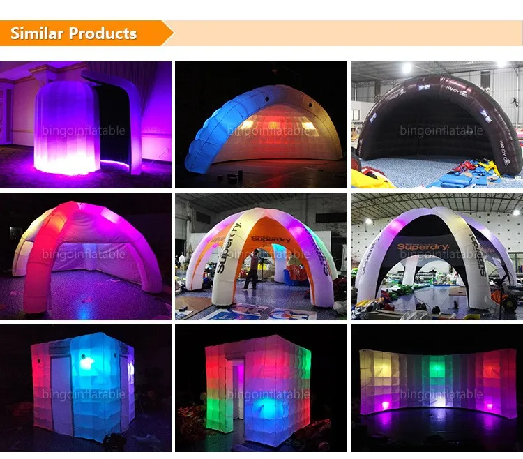 Шириной 5 м надувной купол палатка-иглу/купольная палатка сделанная на заказ с светодиодный свет toytent