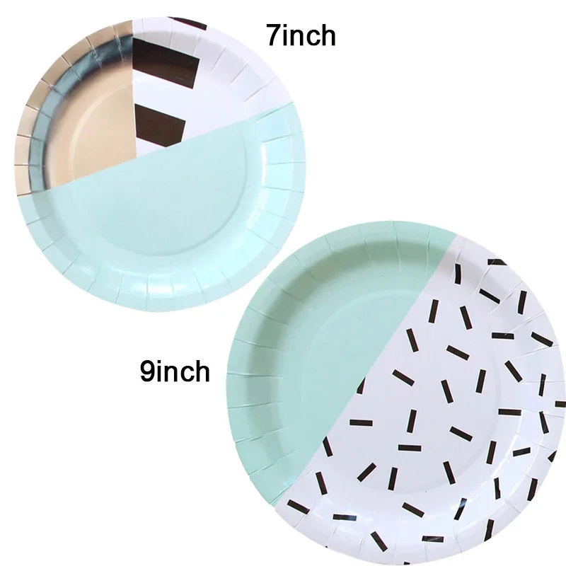 8pcs 7inch 8pcs 9inch Paper Plates For Party Children Birthday Party