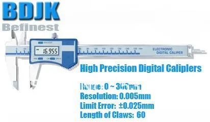 

0~300mm High Precision Digital Vernier Caliper / Measuring Tool / Instrument with 0.025mm Limit Error