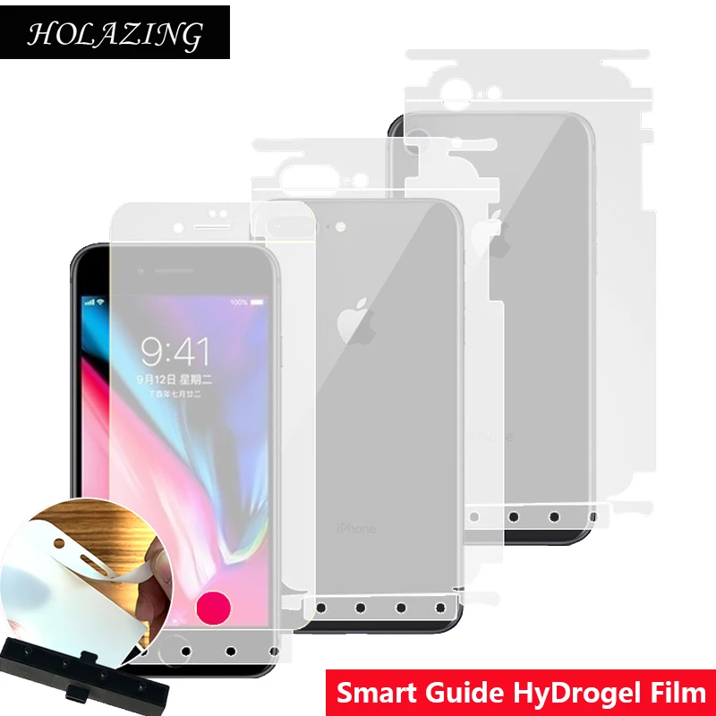 

Smart Guide Tool Soft AUTO Fixed Hydrogel Film Full Cover Screen Protector for iPhone 8 Plus 5.5" Optional Front & Back