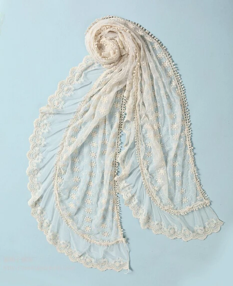 

Sciarpe Woman Scarf Pashimina Bufanda Sjaals Panuelos Mujer Cashmere Poncho Hijabs Instant Shawl Mori Girl Lace Bandana Lolita