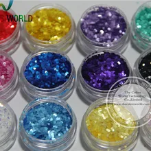 TCT-156 шестигранный перламутровый цвет 1,5 мм устойчив к растворителям блестки для украшения ногтей гель для Макияжа Руководство DIY