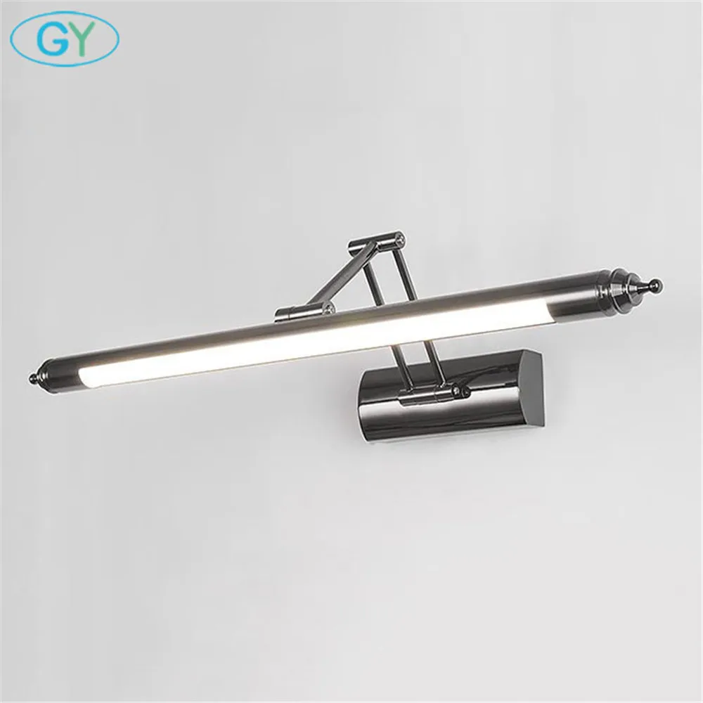 Industrial swing arm mirror light, Modern decor makeup mirror