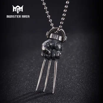 

Movies X-Men Pendant Necklace 999 Silver The Wolverines Logan Pedant Vintage Antique X Man Jewelry Gift