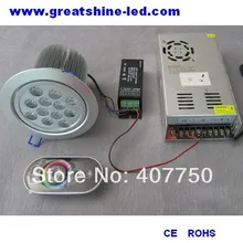 В Северную Америку 10 шт./лот беспроводной dmx cntroler 4 провода rgb dmx 12X3 Вт светодиодный потолочный светильник DC 24 В